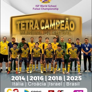 Rumo ao Tetra Mundial: Colégio Amorim conquista o título e leva o Brasil ao topo no Mundial Escolar de Futsal 2025